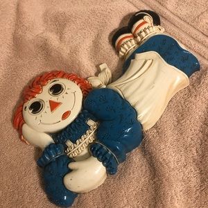 Vintage 1977 Bobbs-Merrill Raggedy Ann Plastic Wall Plaque 13”x8”
